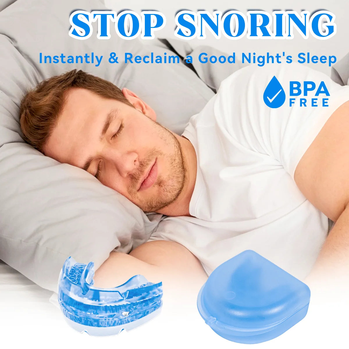 Solución antirronquidos y bruxismo: ¡Protector bucal cómodo para noches tranquilas!